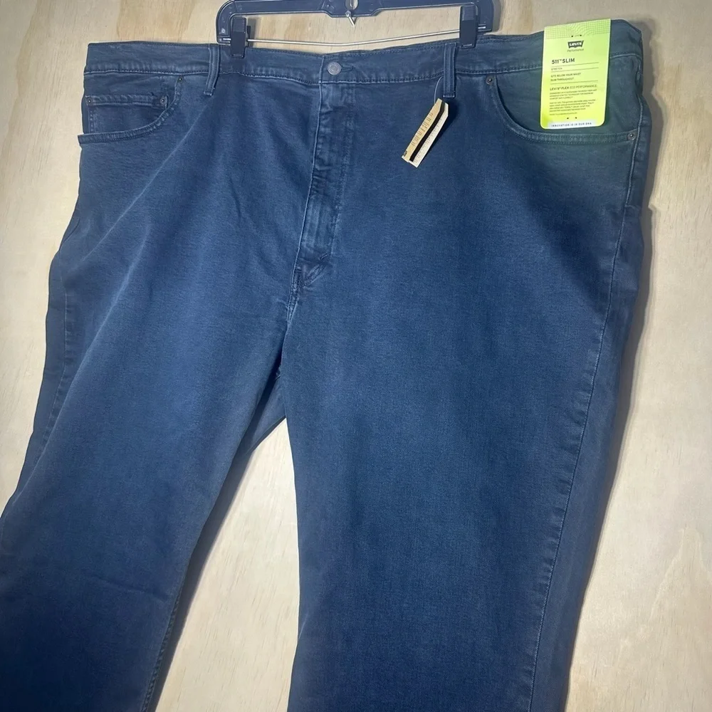 Levis 511 Jeans Slim Stretch Flex Eco Performance 58X 30 Black NWT‎